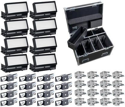 GLP 8 x Fusion SuperNova, 16 x 4930009 Omega, 16 x 6702-B Half Coupler, Stacking Case - PSSL ProSound and Stage Lighting