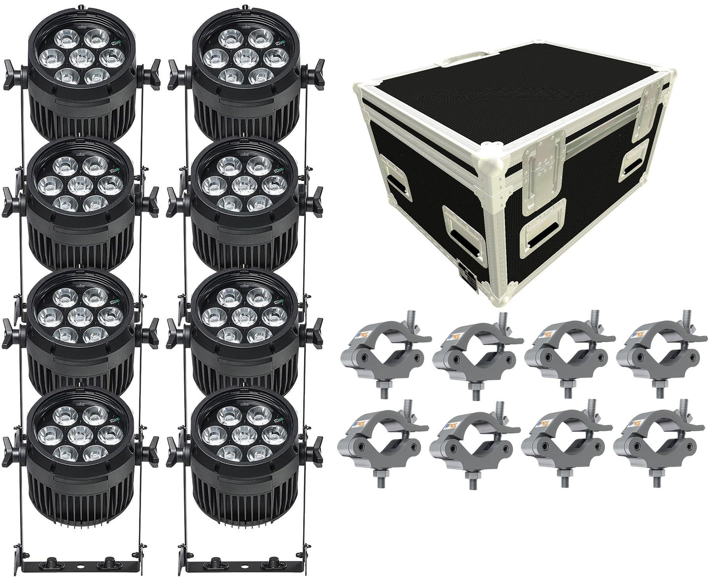 GLP 8 x Fusion FP7, 8 x 5035-B Half Coupler, Stacking Case - PSSL ProSound and Stage Lighting