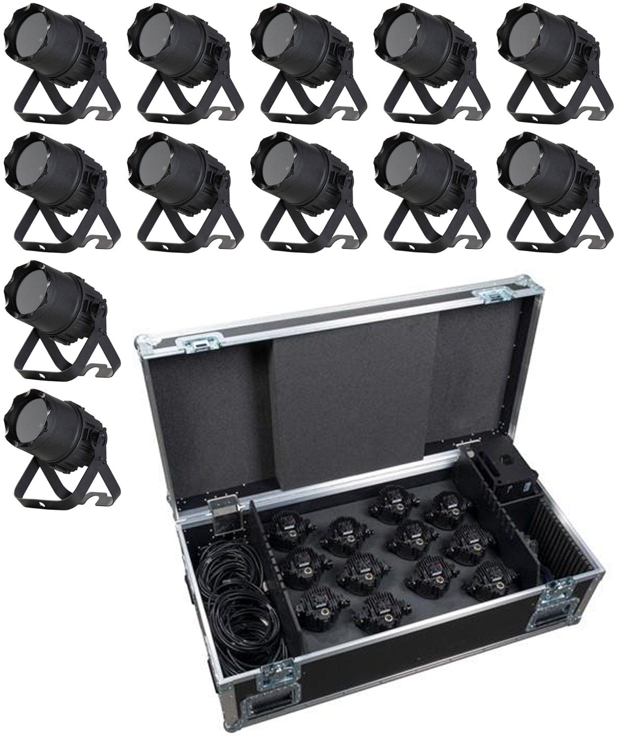 GLP X4 Atom 12 way Tourpack with stackable case - PSSL ProSound and Stage Lighting