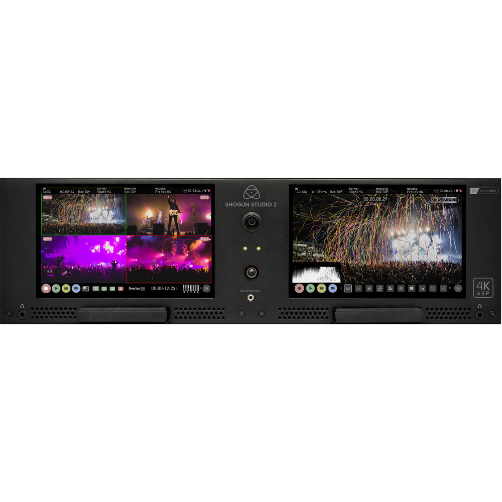 Atomos SHOGUN STUDIO 2 HDR dual monitor 8‑channel HDp60 or 2‑channel 4Kp60 rackmounted recorder