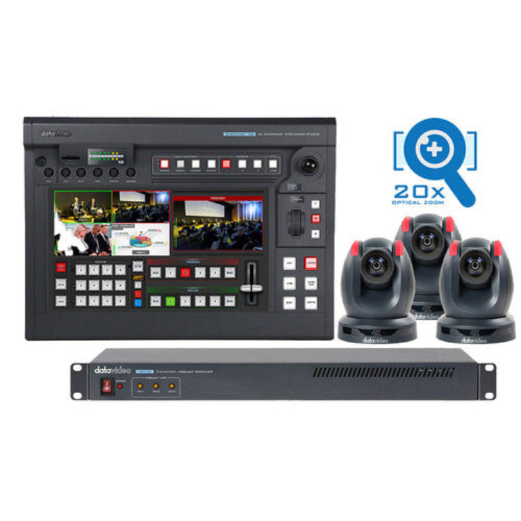 Datavideo SHOWCAST 100-TRK 1 Kit includes:SHOWCAST 1003x PTC-305THBT-30