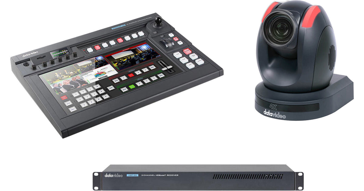 Datavideo SHOWCAST 100-TRK 3 Kit includes:SHOWCAST 1003x PTC-285THBT-30