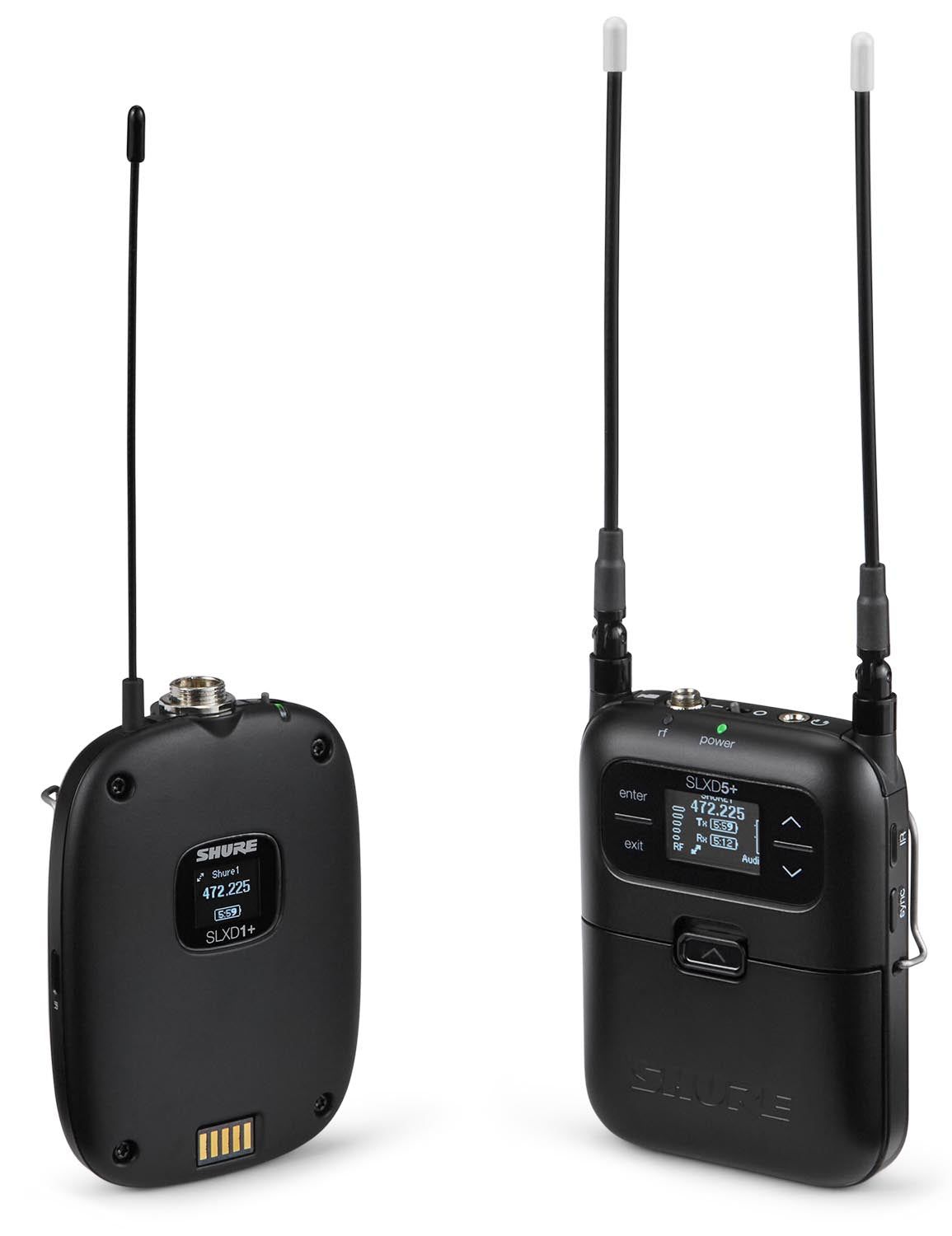 Shure SLXD15+-G57 Digital Wireless Bodypack Transmitter w/ Single-Channel Portable Digital Wireless Receiver