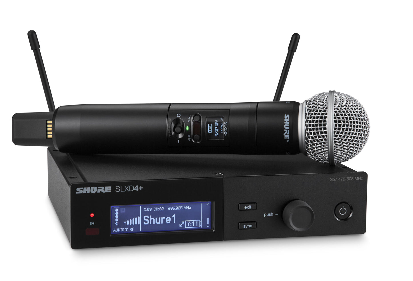 Shure SLXD24+/58-G57 Digital Wireless Handheld System, SM58