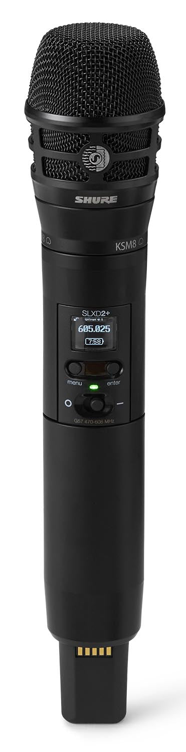 Shure SLXD2+/K8B=-G57 Digital Wireless Handheld Transmitter, KSM8