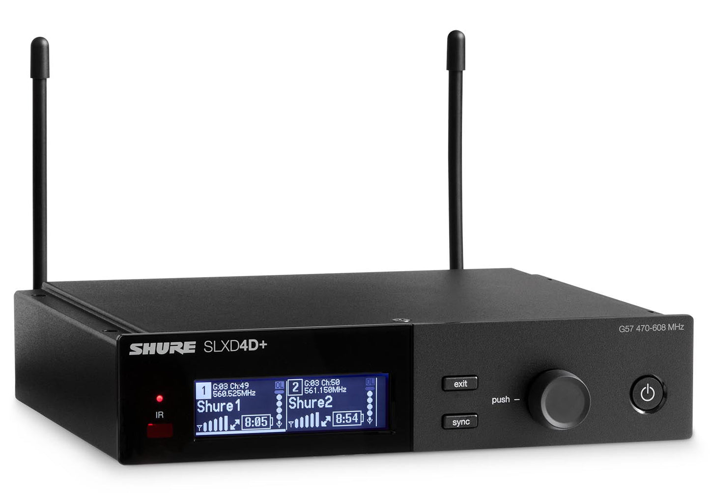 Shure SLXD4D+=-G57 Dual-Channel Digital Wireless Receiver