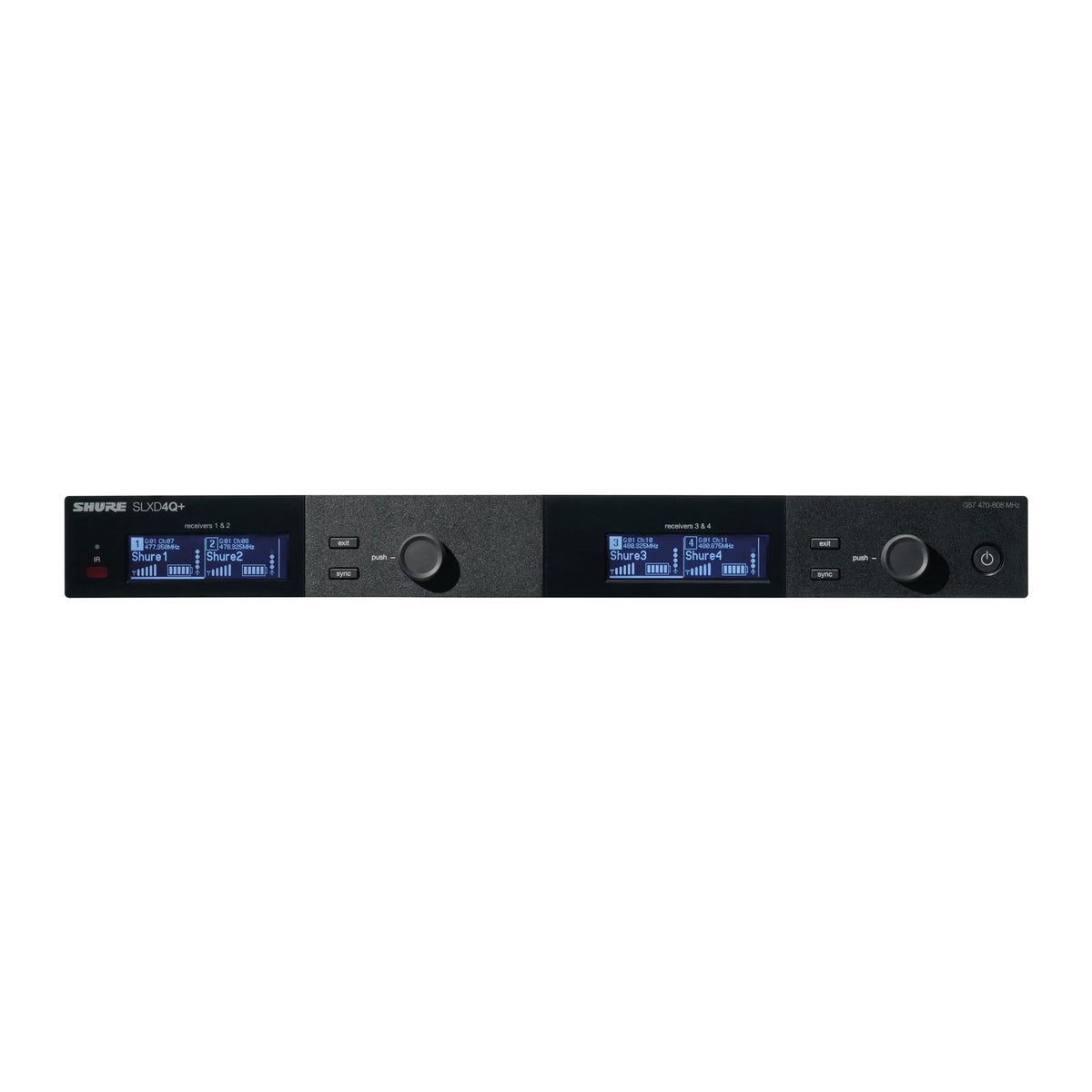 Shure SLXD4Q+TA=-G57 Wireless Receiver, Quad, TAA
