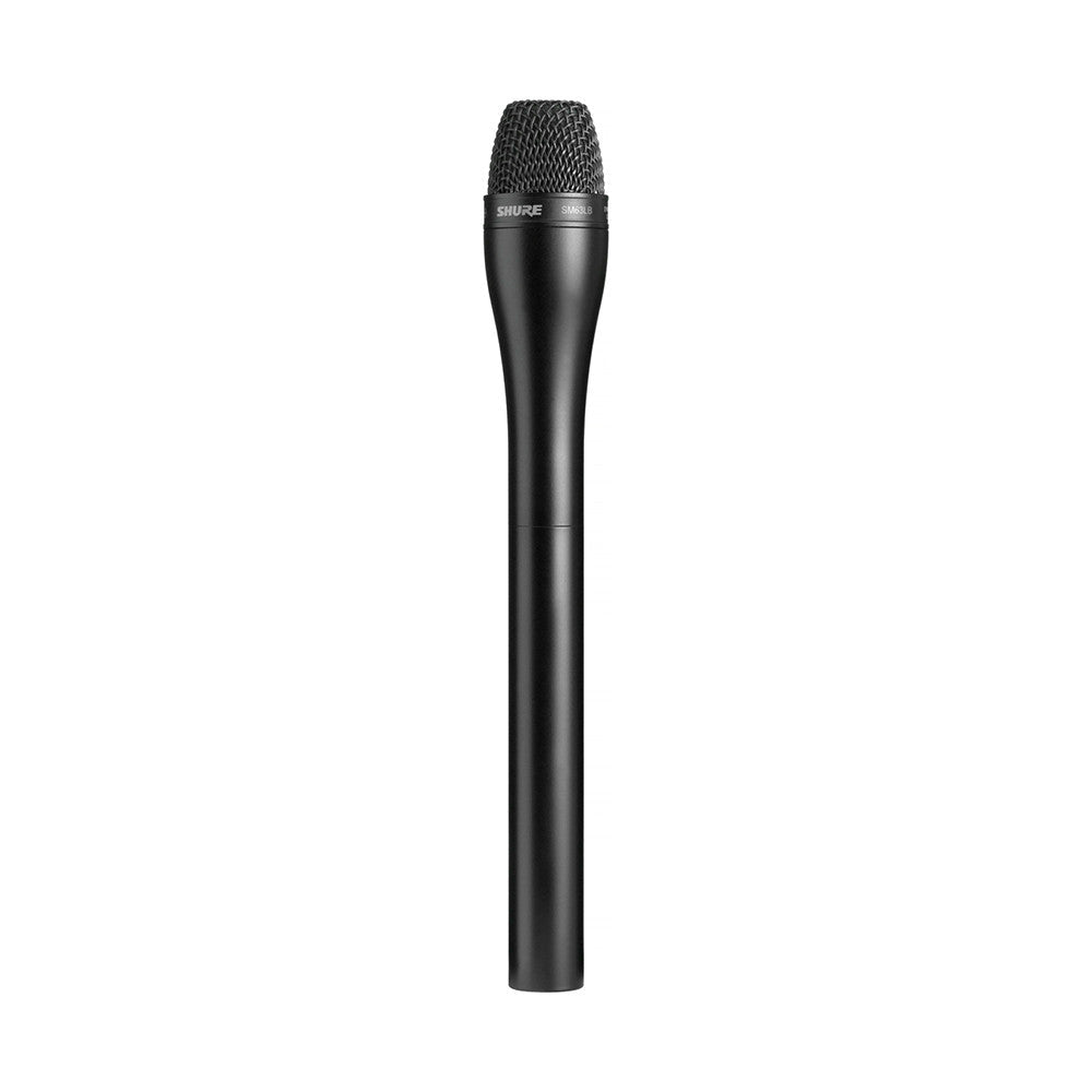 Shure SM63LB Omnidirectional Dynamic, Black Finish with Extended Handle for Interviewing