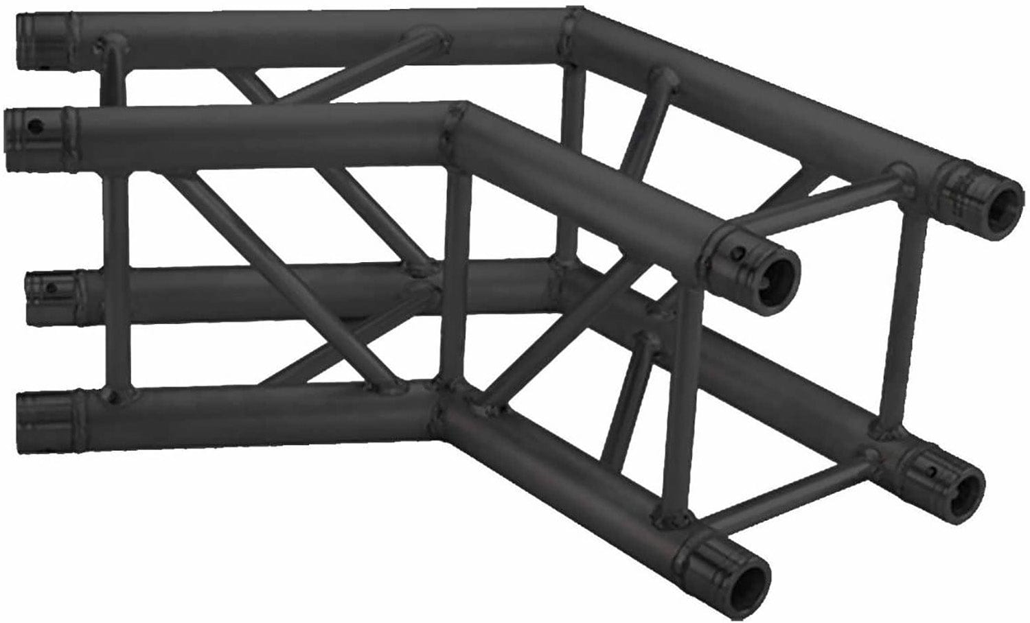 Global Truss SQ-4123-BLK-MTE 2-Way 135 Degree F34 Truss Corner - Black Matte - PSSL ProSound and Stage Lighting