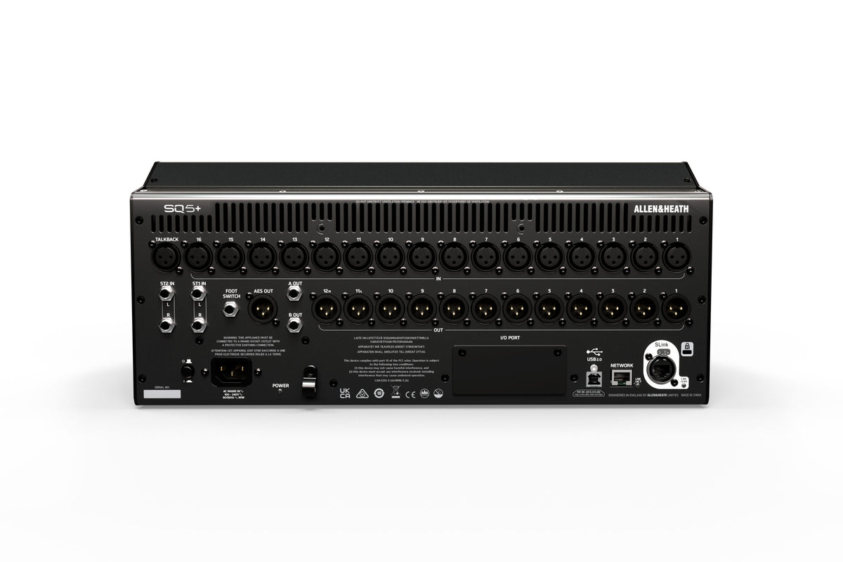 Allen & Heath AH-SQ-5-PLUS SQ5+ RackUltra FX Enabled 48-channel Digital Mixer with DEEP Processing