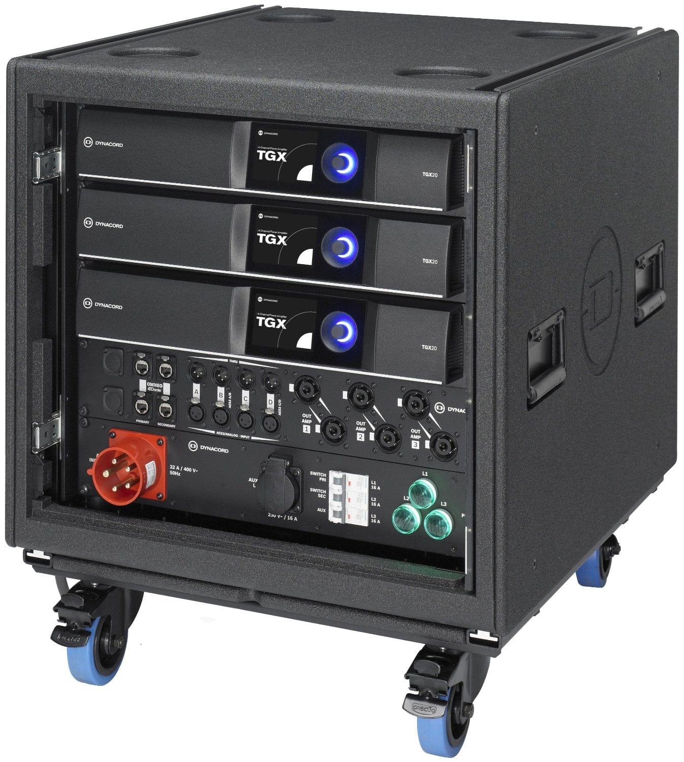 Electro-Voice SR20TGX-US Amplifier System Rack with 3x TGX20-US Amplifiers - ProSound and Stage Lighting