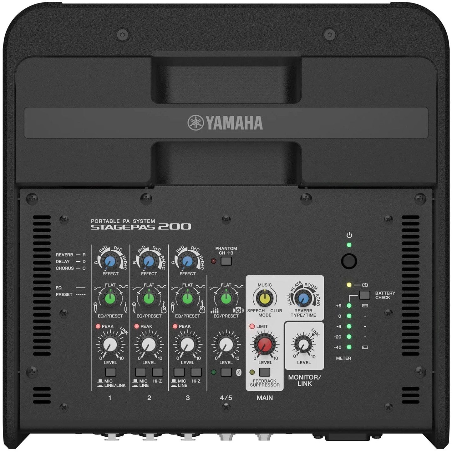 Yamaha STAGEPAS200BTR Portable 8 Inch Battery Powered PA with 5-Input Mixer - PSSL ProSound and Stage Lighting