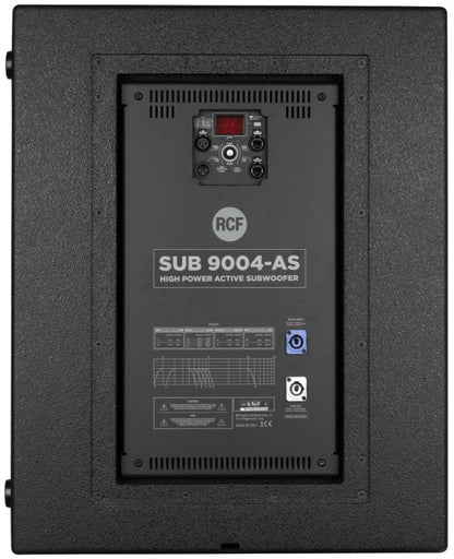 RCF SUB-9004-AS Active 18 Inch 2800 Watt Subwoofer - Black - PSSL ProSound and Stage Lighting