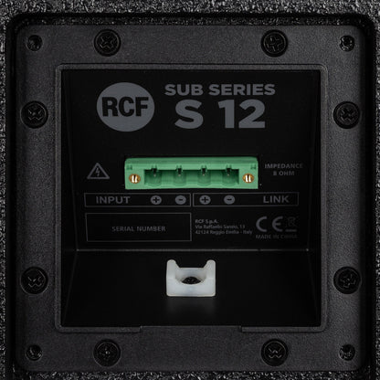 RCF SUB-S12 Passive 1600W 12" Bass Reflex Subwoofer