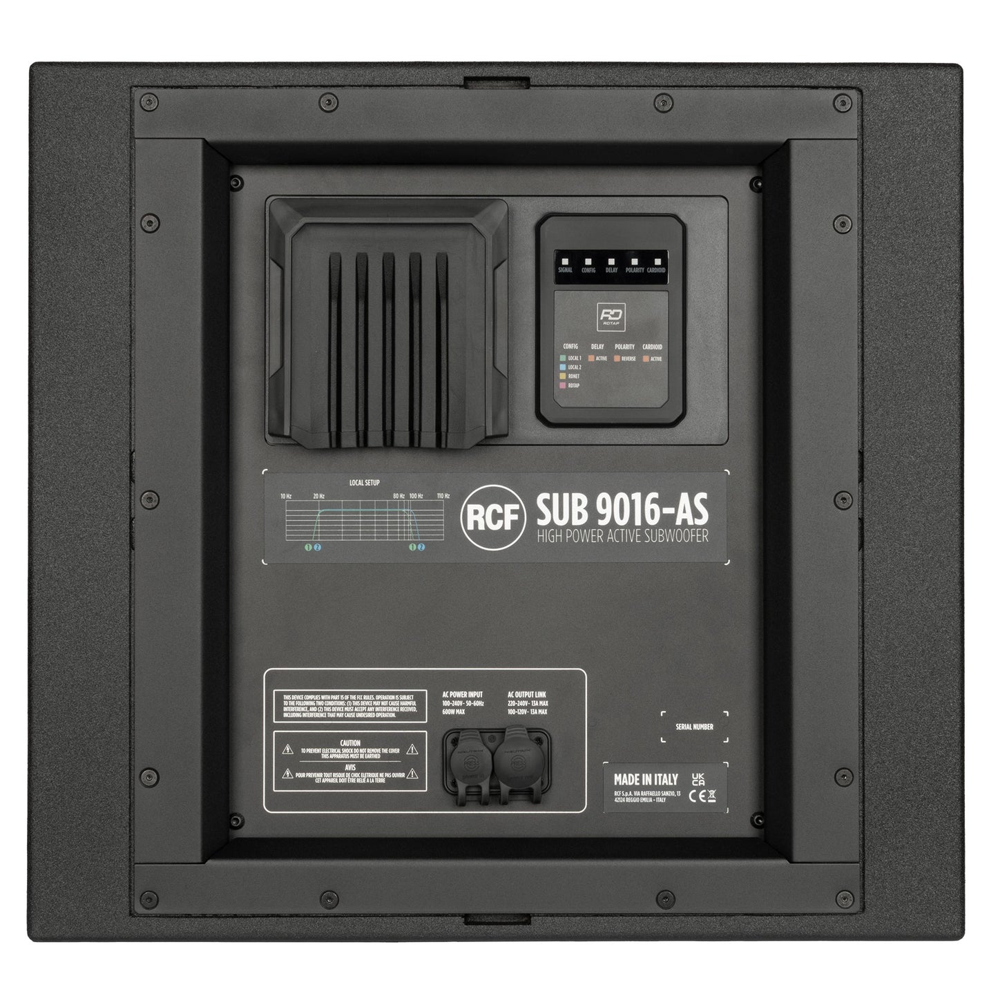 RCF SUB 9016-AS Active 4000W 16" Subwoofer (RDNET Ready)