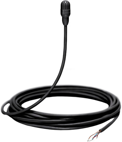 Shure TL47B/O-NC-A TwinPlex Omnidirectional Lavalier Microphone - Bare Wire with Accessories - Black - PSSL ProSound and Stage Lighting