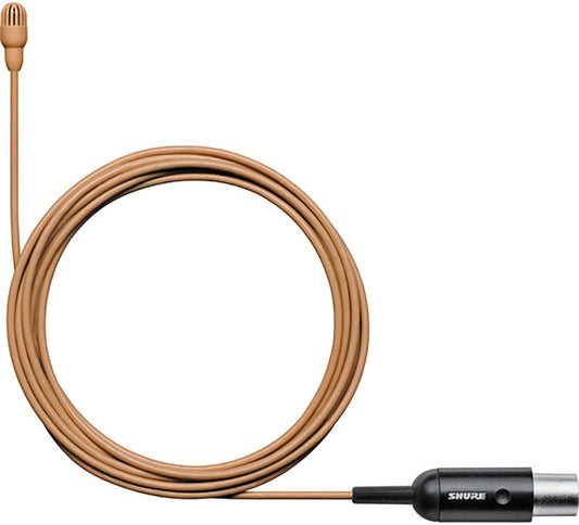 Shure TL47C/O-MTQG-A TwinPlex Omnidirectional Lavalier Microphone - MTQG with Accessories - Cocoa - PSSL ProSound and Stage Lighting