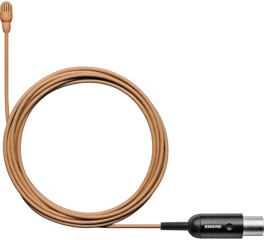 Shure TL47C/O-MTQG TwinPlex Subminiature Omnidirectional Lavalier Microphone with MTQG Plug - Cocoa - PSSL ProSound and Stage Lighting