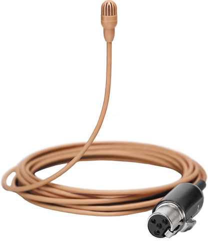 Shure TL47C/O-MTQG TwinPlex Subminiature Omnidirectional Lavalier Microphone with MTQG Plug - Cocoa - PSSL ProSound and Stage Lighting