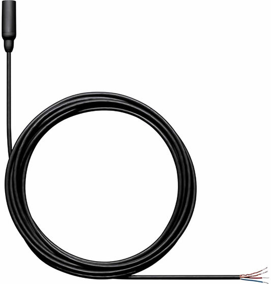 Shure TL48B/O-NC-A TwinPlex Omnidirectional Lavalier Microphone - Bare Wire with Accessories - Black - PSSL ProSound and Stage Lighting