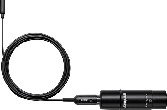 Shure TL48B/O-XLR-A TwinPlex Omnidirectional Lavalier Microphone - XLR with Accessories - Black - PSSL ProSound and Stage Lighting