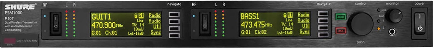 Shure P10T J8 Double Transmitter 554-626Mhz - PSSL ProSound and Stage Lighting