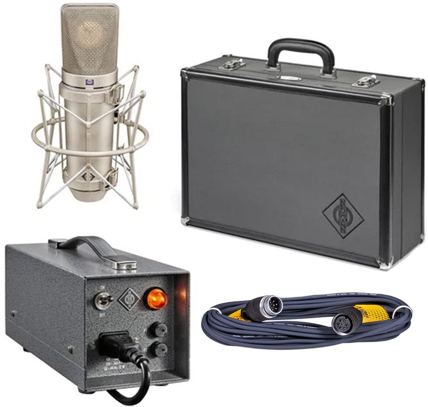 Neumann U-67-SET U 67 Tube Microphone Set with Z 48 Elastic Suspension/Power Supply/UC 5 Cable/Case - PSSL ProSound and Stage Lighting