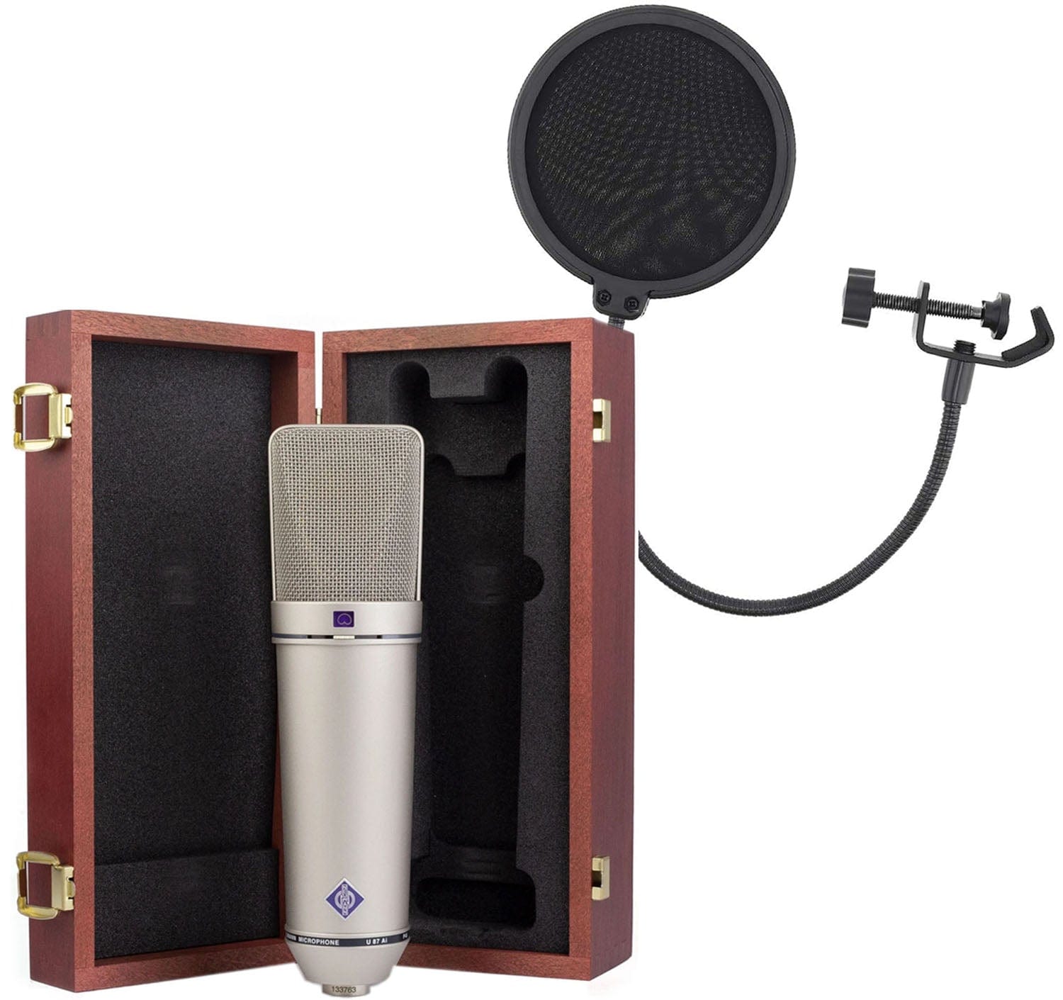 Neumann U-87AI K 67 Capsule Multi-Pattern Microphone with Pop Filter in ...