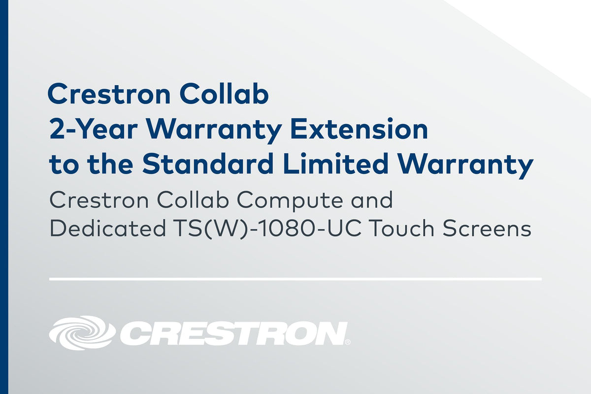 Crestron UC-CCC-WARRANTY- EXT-HW-2YR Crestron Collab 2-Year Warranty Extension to the Standard Limited Warranty for Crestron Collab Compute and Dedicated TS(W)-1080-UC Touch Screens