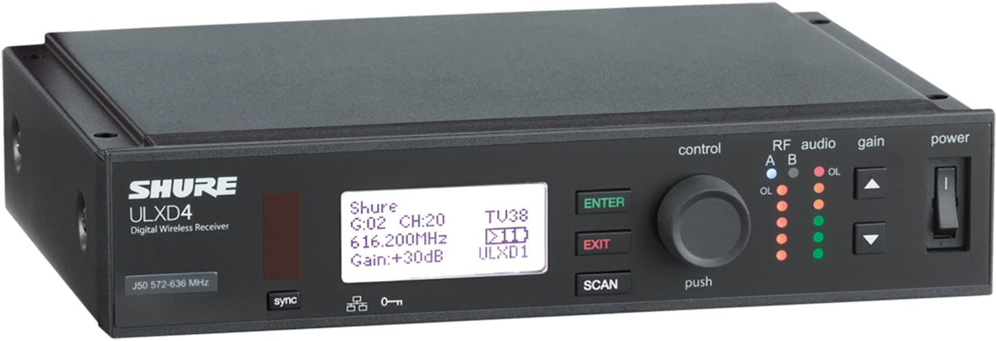 Shure ULXD4-GV Digital Wireless Receiver, G50 Band - PSSL ProSound and Stage Lighting