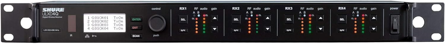 Shure ULXD4Q-GV Quad-Channel Digital Wireless Receiver - G50 Band - PSSL ProSound and Stage Lighting