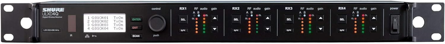 Shure ULXD4Q-GV Quad-Channel Digital Wireless Receiver - H50 Band - PSSL ProSound and Stage Lighting