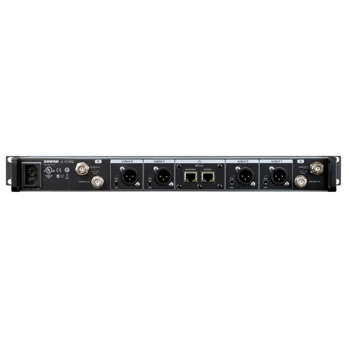 Shure ULXD4QGVTA=-G57 Wireless Receiver, Quad, TAA