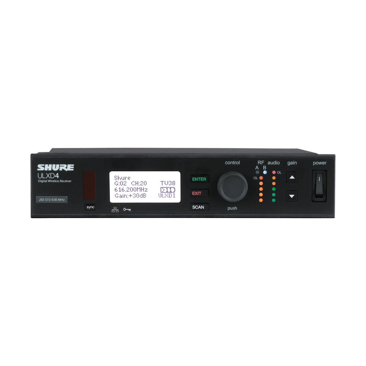Shure ULXD4TA=-V50 ULXD4 WIRELESS RECEIVER TAA