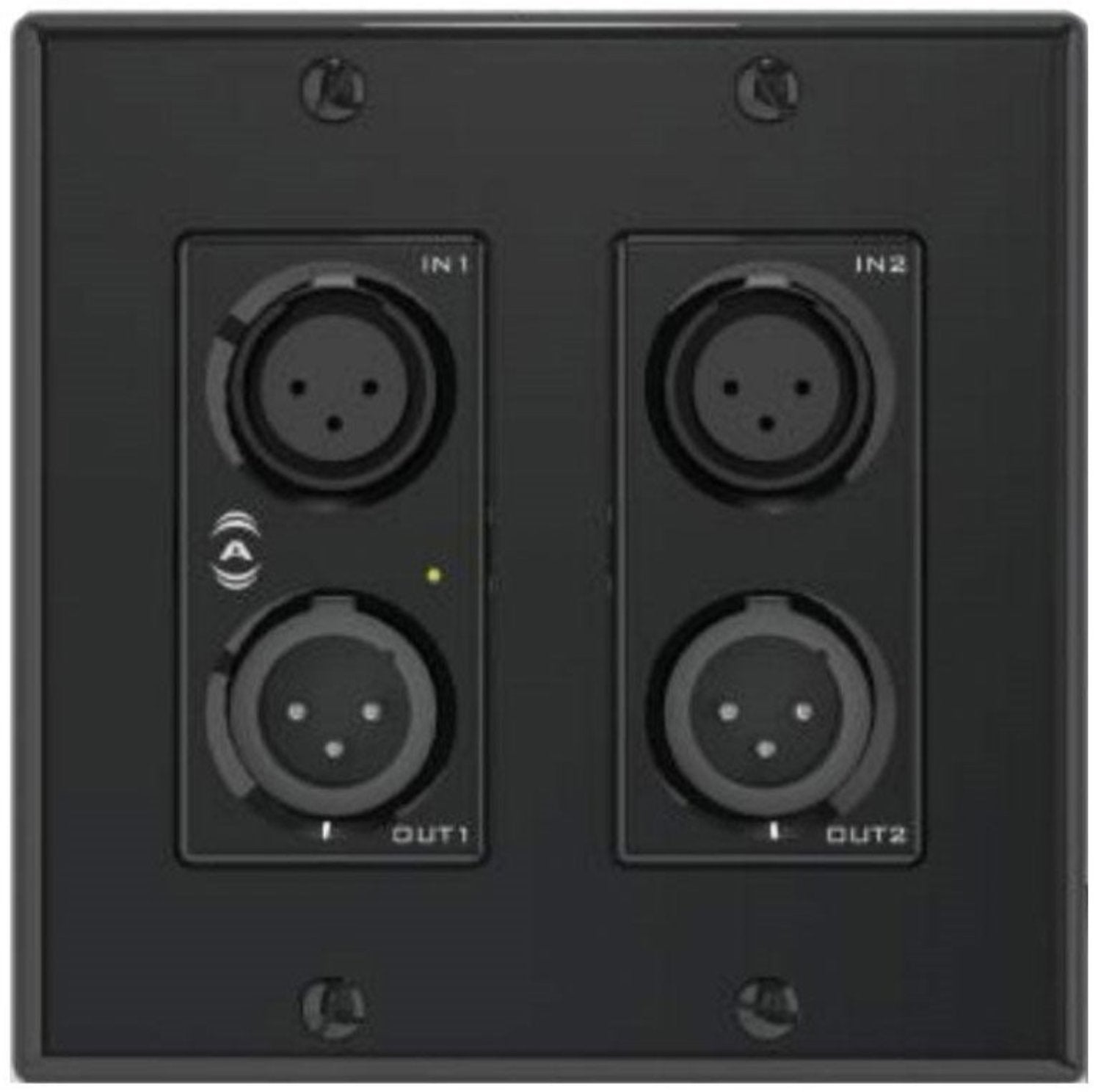 Q-SYS UNDX2IO+ Dual Gang Dante/AES67 2 Mic/Line Wall Plates - (Includes Black and White Faceplates) - PSSL ProSound and Stage Lighting