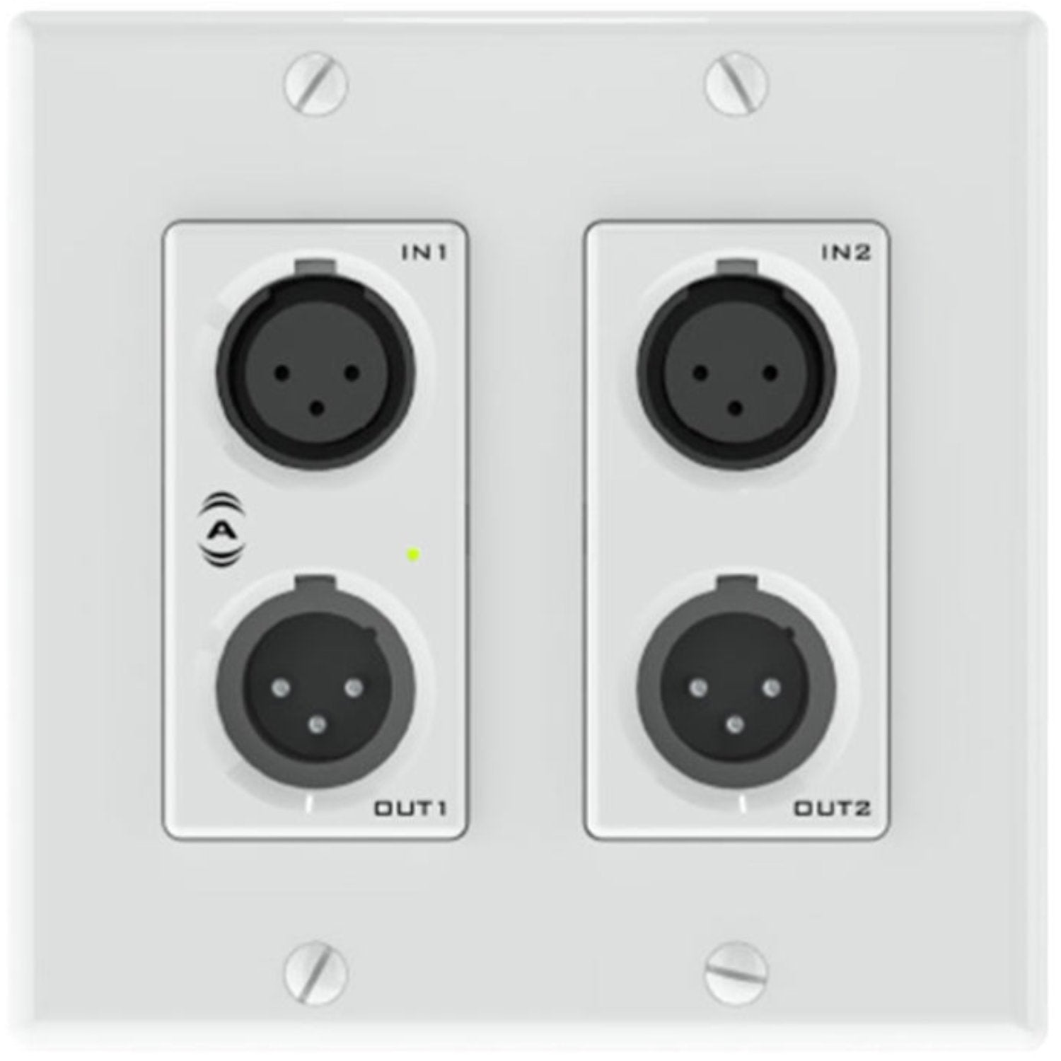 Q-SYS UNDX2IO+ Dual Gang Dante/AES67 2 Mic/Line Wall Plates - (Includes Black and White Faceplates) - PSSL ProSound and Stage Lighting