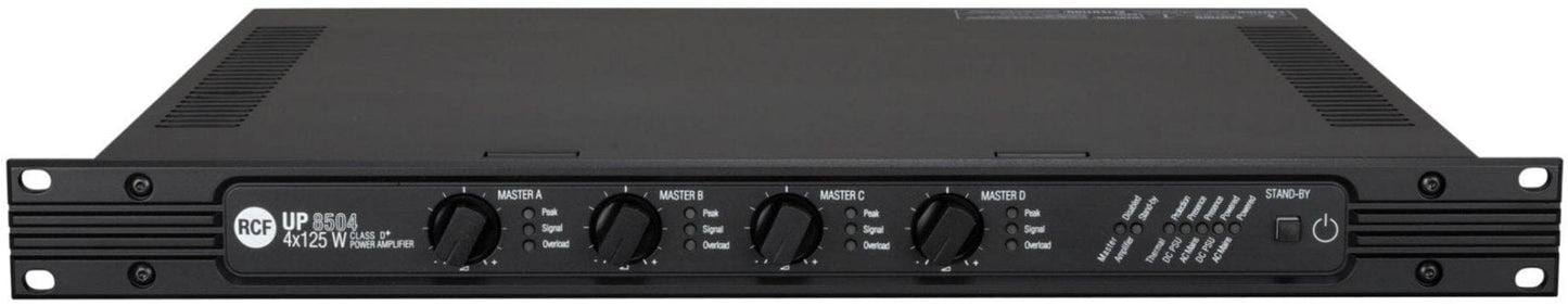 RCF UP-8504 Power Amplifier - 4x 125 Watt - Class D (70V/ 4 Ohm/ 2 Inputs Per Channel) - PSSL ProSound and Stage Lighting