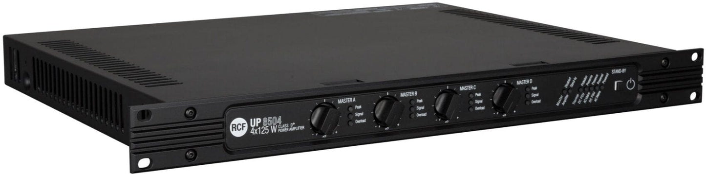 RCF UP-8504 Power Amplifier - 4x 125 Watt - Class D (70V/ 4 Ohm/ 2 Inputs Per Channel) - PSSL ProSound and Stage Lighting