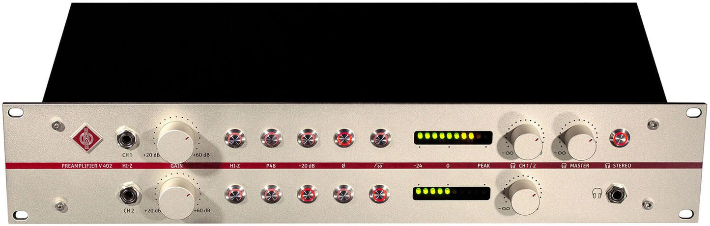 Neumann V-402 2-Channel Transformerless Microphone Preamp with Switchable 20 dB Pad - PSSL ProSound and Stage Lighting