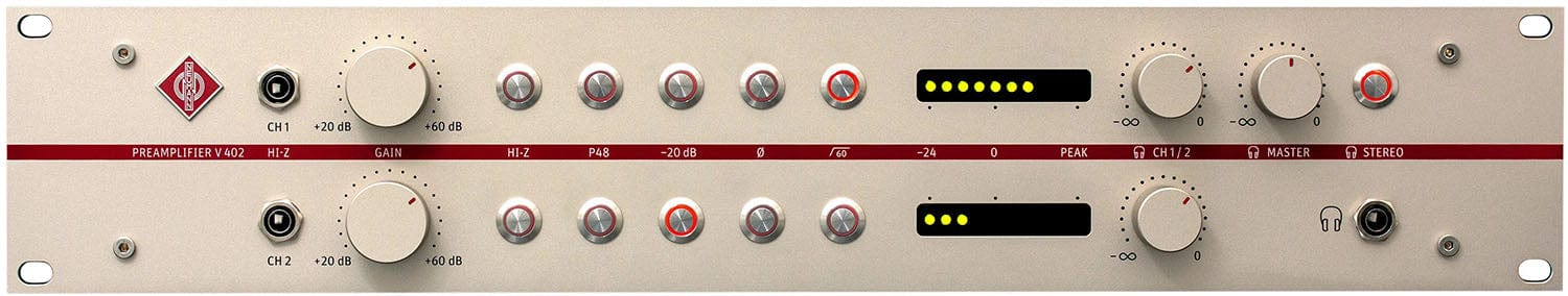 Neumann V-402 2-Channel Transformerless Microphone Preamp with Switchable 20 dB Pad - PSSL ProSound and Stage Lighting