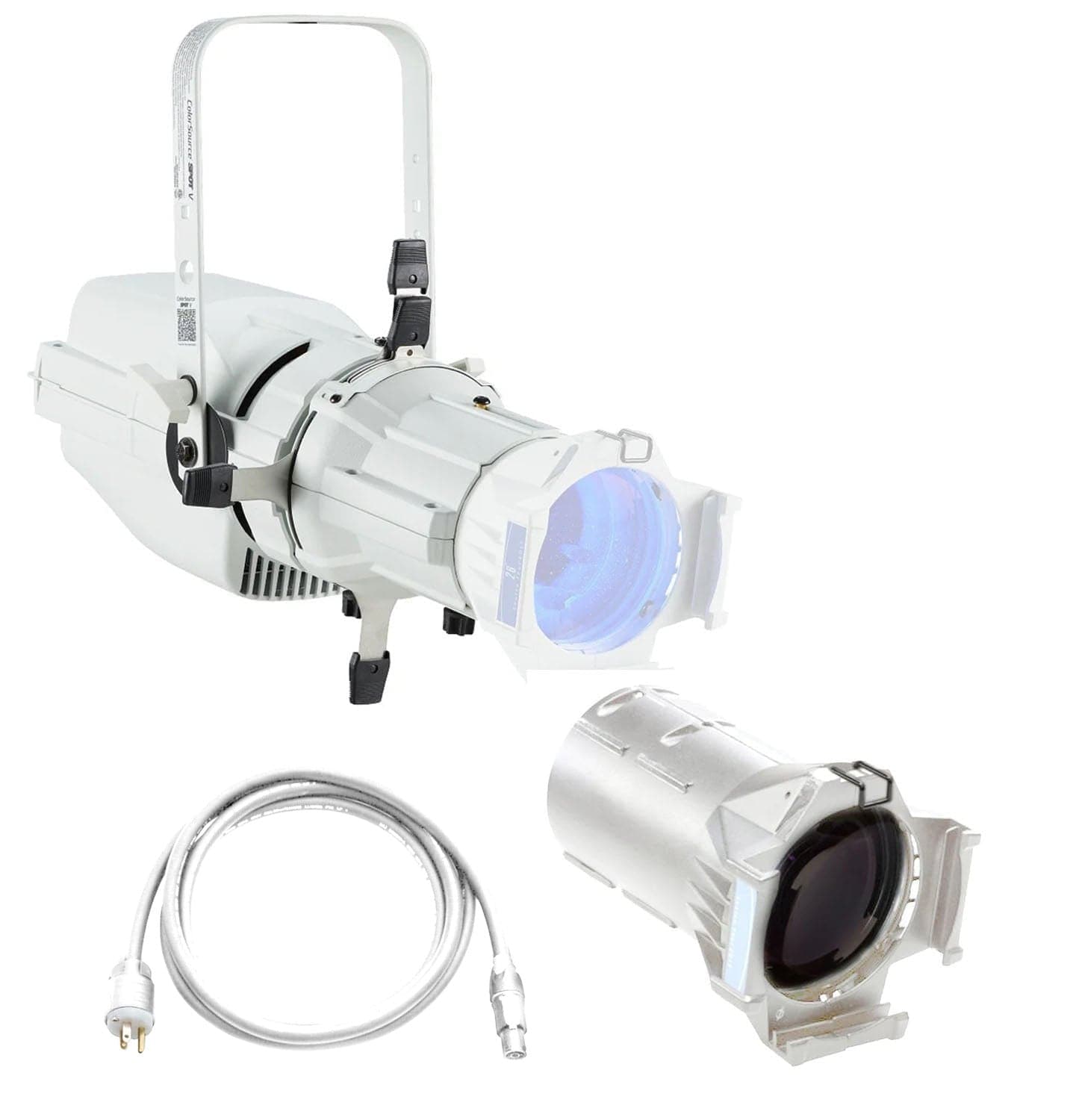 ETC ColorSource Spot V, Light Engine with EDLT Shutter Barrel with Multiverse, 19-Degree EDLT Lens - White - PSSL ProSound and Stage Lighting