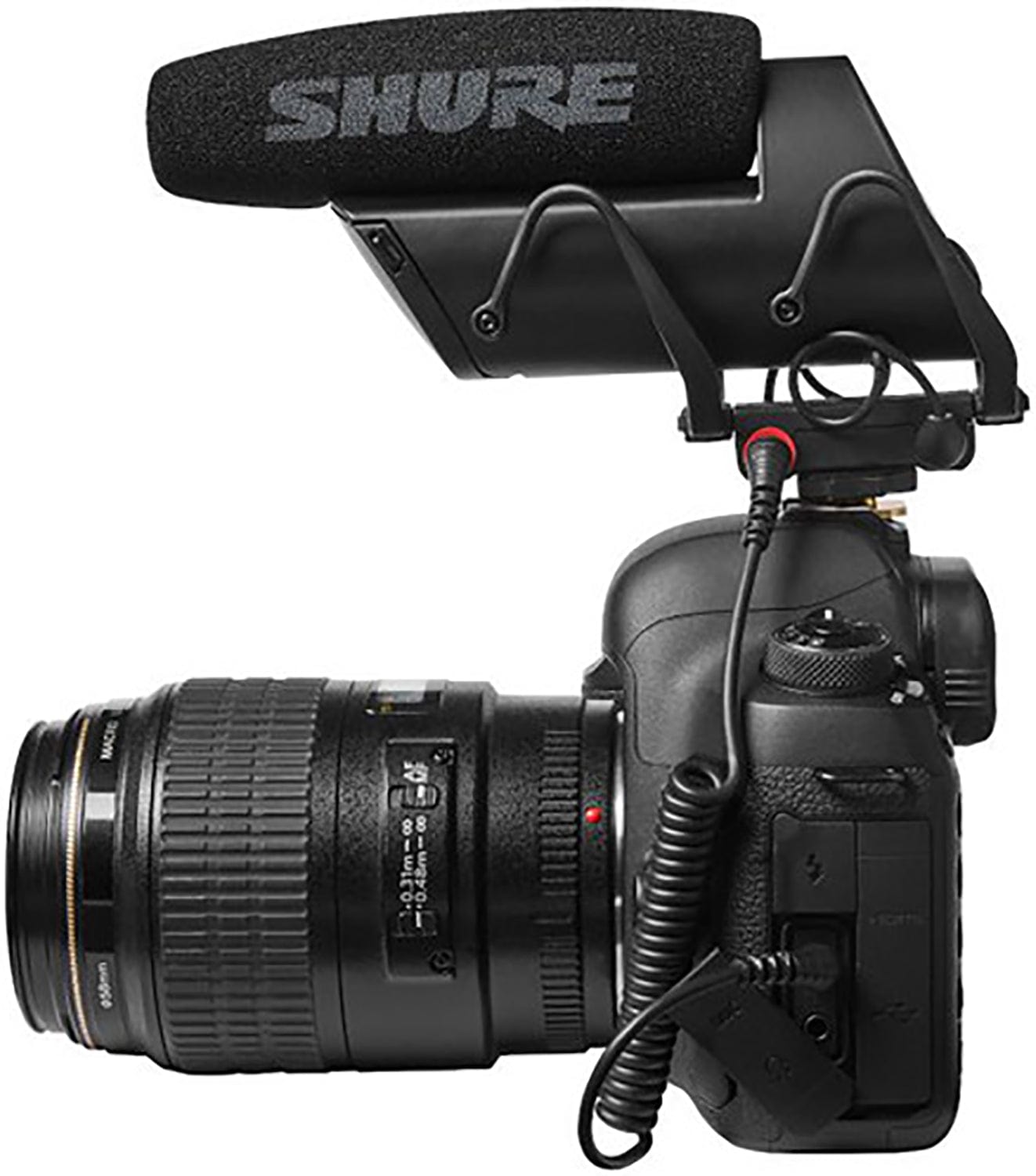 Shure VP83F Lenshopper Camera-Mount Shotgun Microphone with Integrated Flash Recording - PSSL ProSound and Stage Lighting