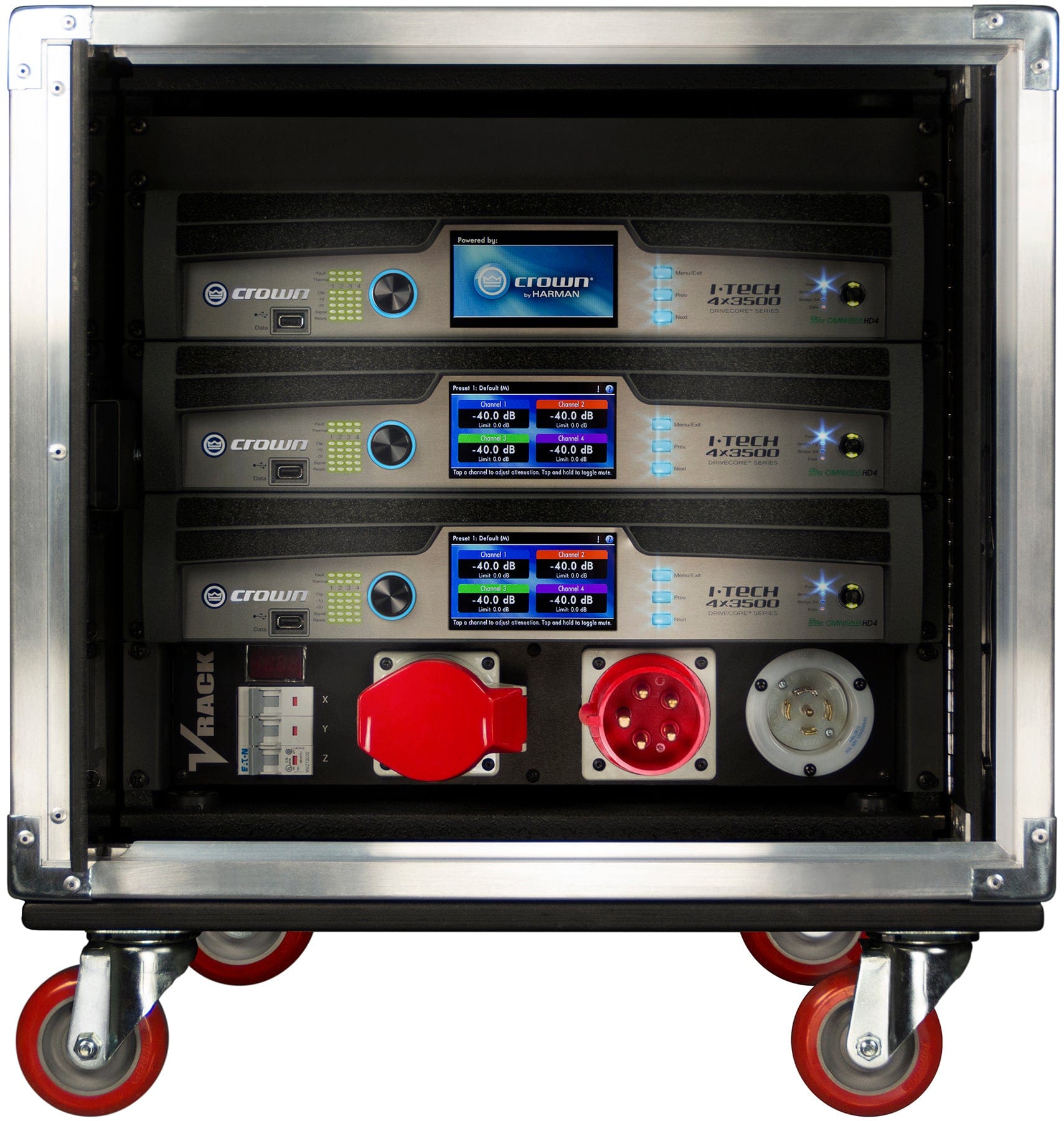 Crown VRACKHD4FX Rack for 3x I-Tech 4x3500HD - Complete with Amplifiers