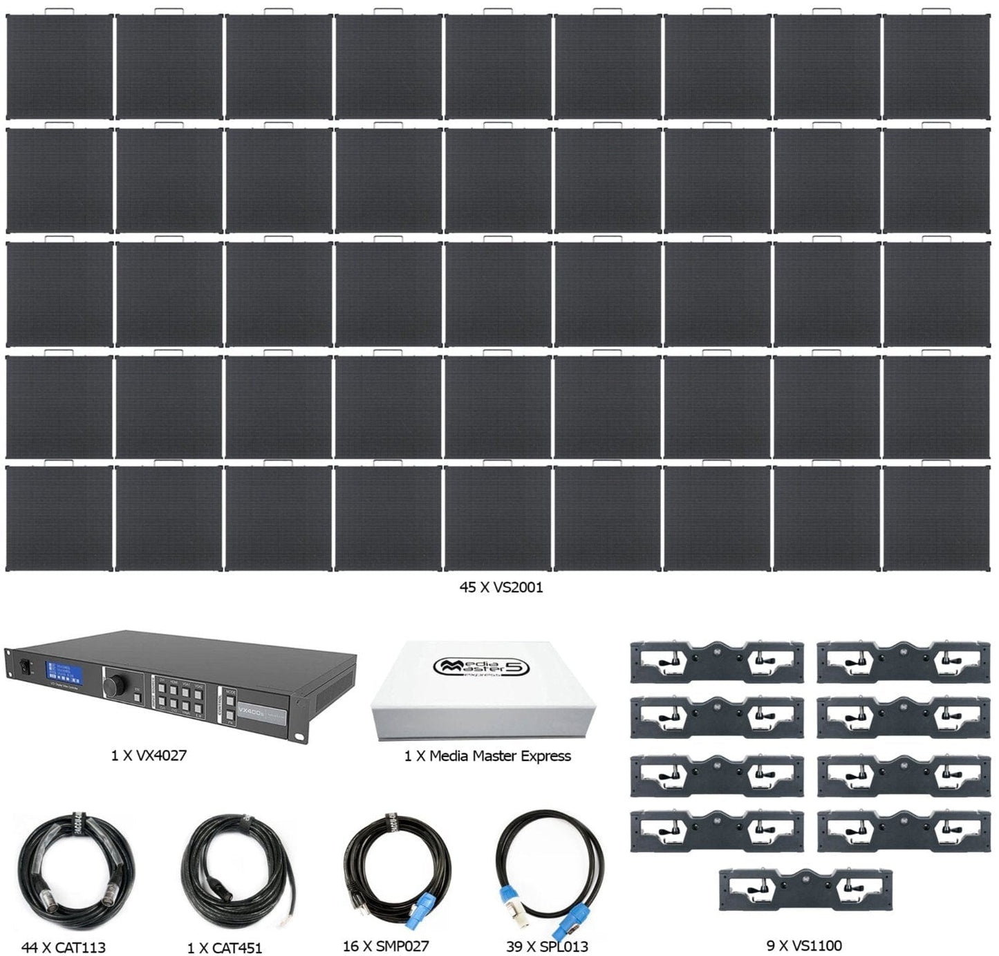 ADJ American DJ VS2-9X5 ArKaos Video Panel System with 45x VS2 LED Panels - PSSL ProSound and Stage Lighting