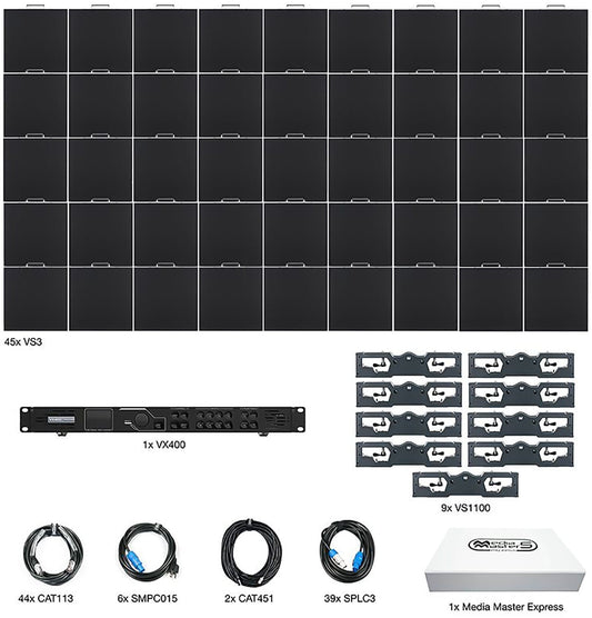 ADJ American DJ VS3-9X5 ArKaos Video Panel System with 45x VS3 LED Panels - PSSL ProSound and Stage Lighting