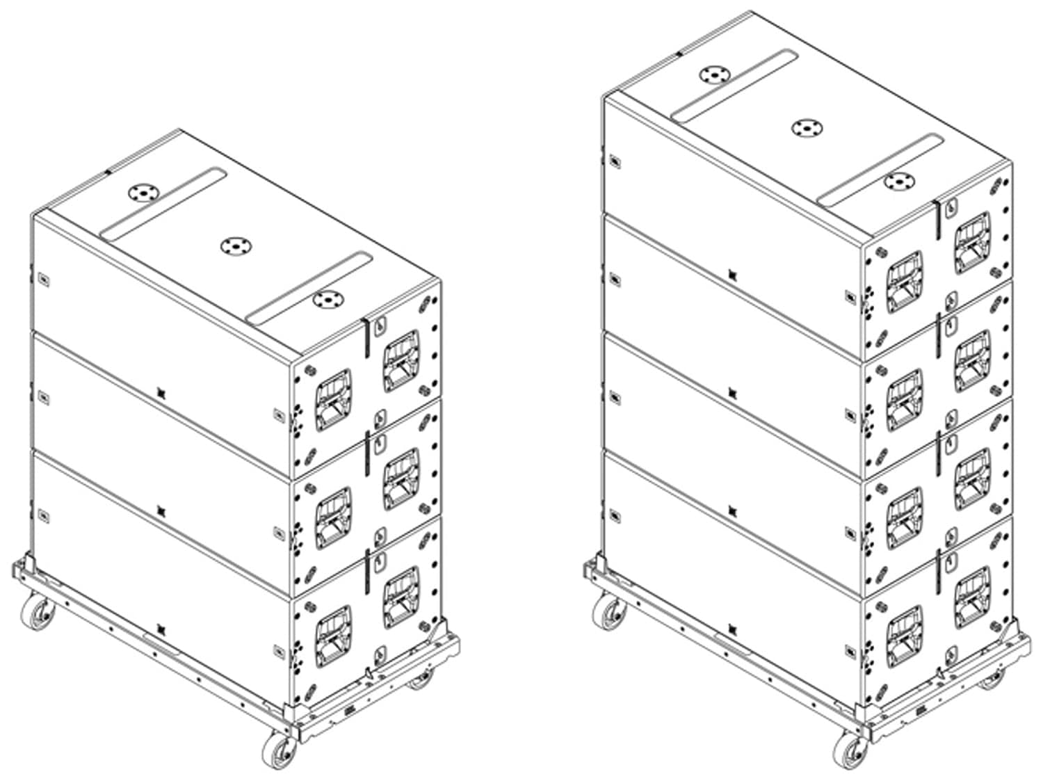 JBL VTX-B28-VT Vertical Transport Cart for up to 4x VTX B28 - PSSL ProSound and Stage Lighting