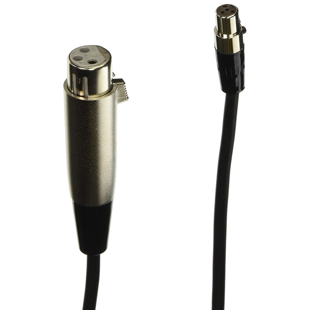 Shure WA310 4' Microphone Adapter Cable, 4-Pin Mini Connector (TA4F) to XLR(F) Connector, used with PG1, PGX1, SLX1, LX1, U1, UC1, ULX, UR1 and UT1 Bodypack Transmitters