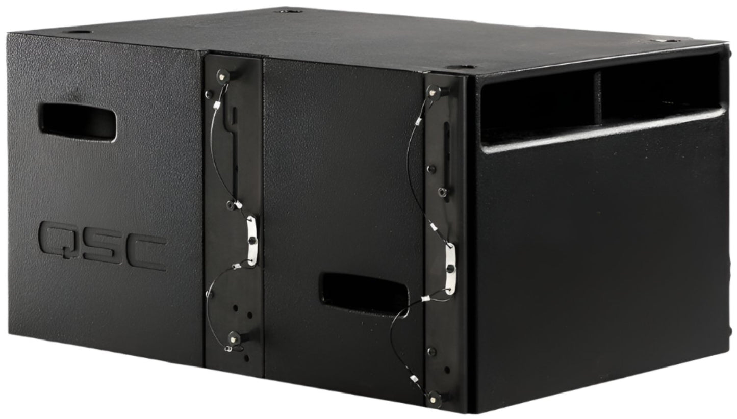 Q-SYS WL212-SW-BK Ultra Compact Dual 12-inch Bandpass Subwoofer for Wl3082 - Black - PSSL ProSound and Stage Lighting