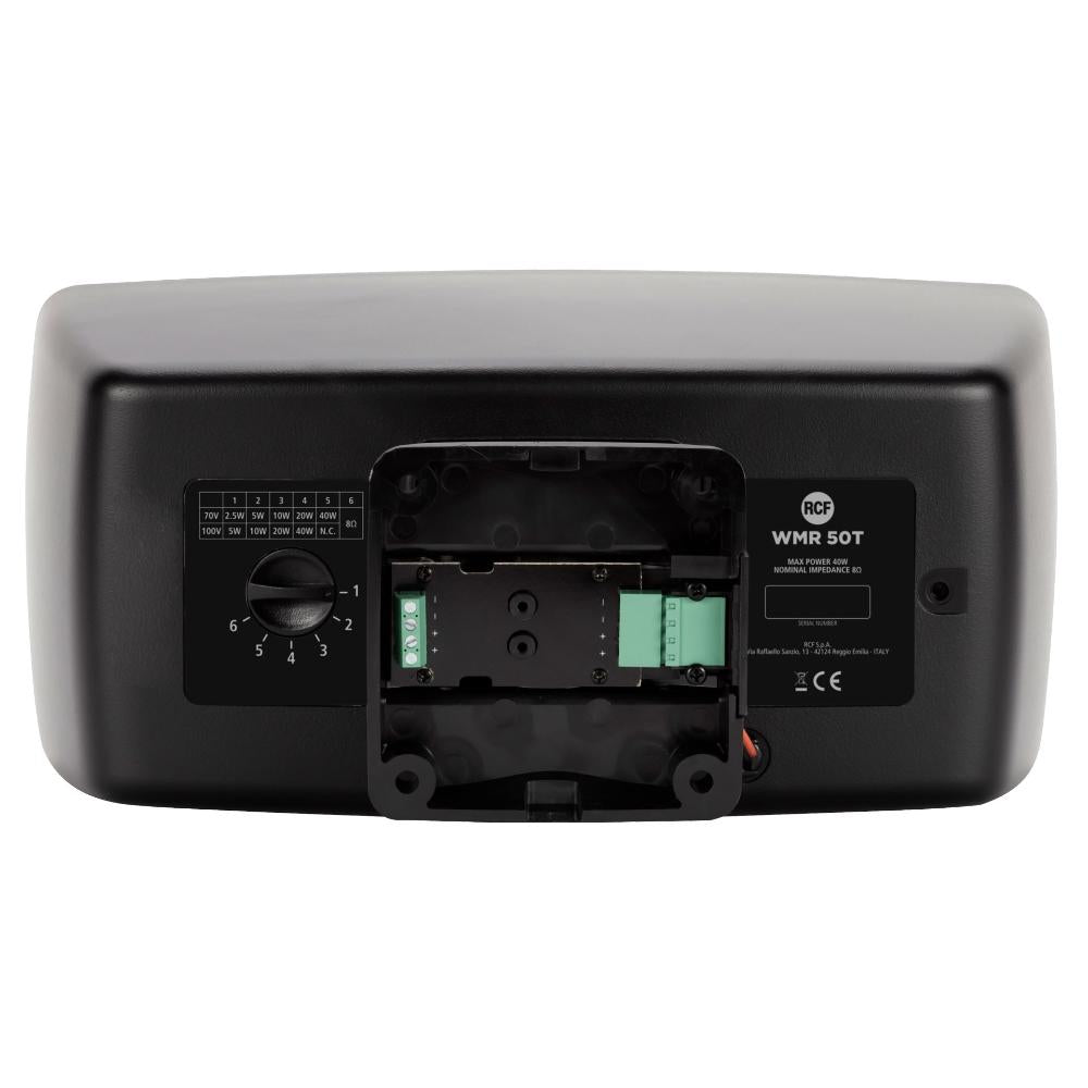 RCF WMR-50T - B Passive 160W 5" 2-Way Wall Mount Monitor Speaker w/ Transformer - 8 ?, 70/100V