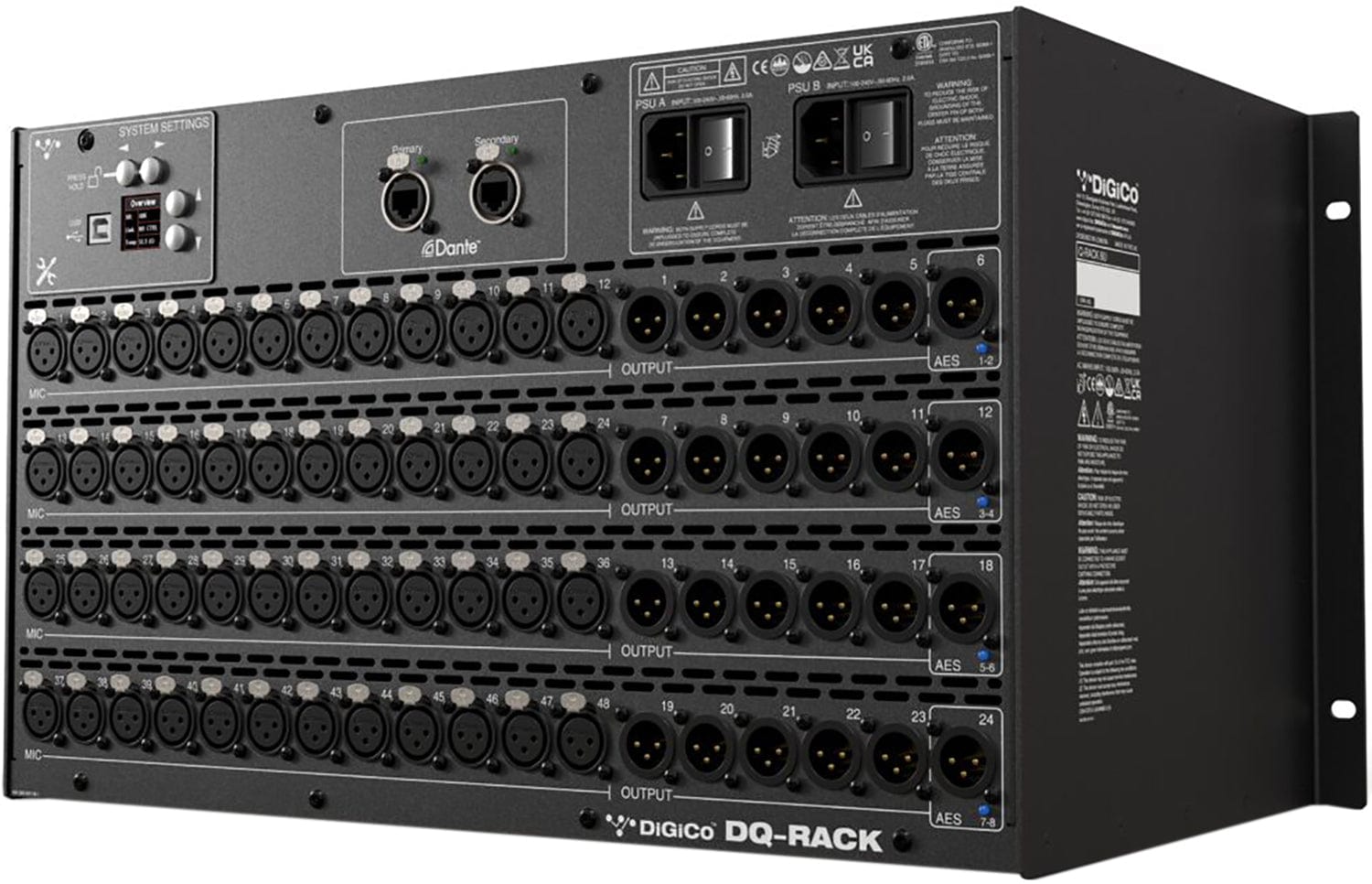 DiGiCo DQ DANTE Rack - DANTE Only